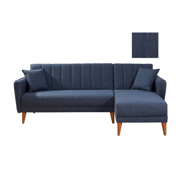 Ugaona sofa-krevet Aqua Köşe desno-tamno plava