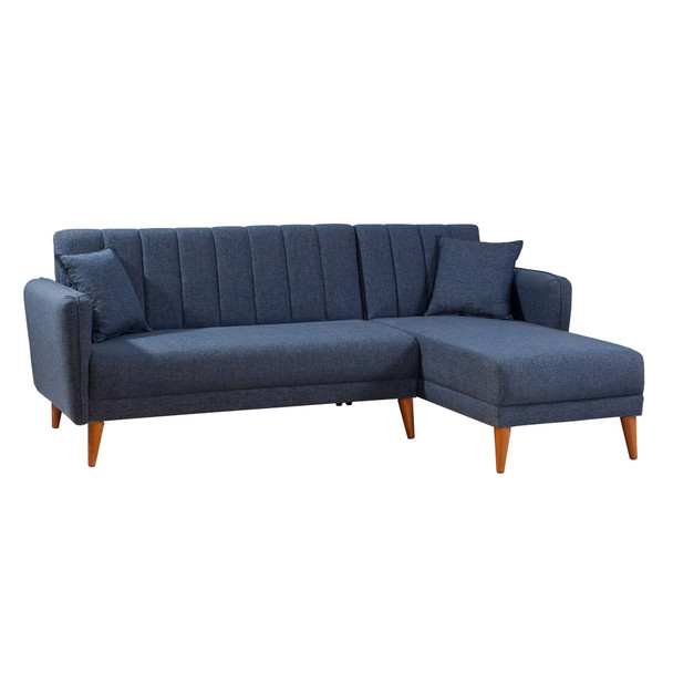 Ugaona sofa-krevet Aqua Köşe desno-tamno plava