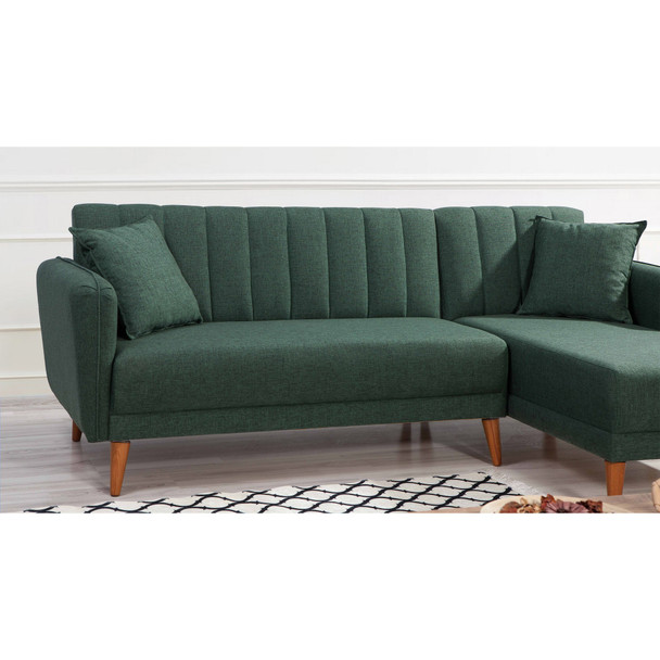 Ugaona sofa-krevet Aqua Köşe desno-tamno zelena