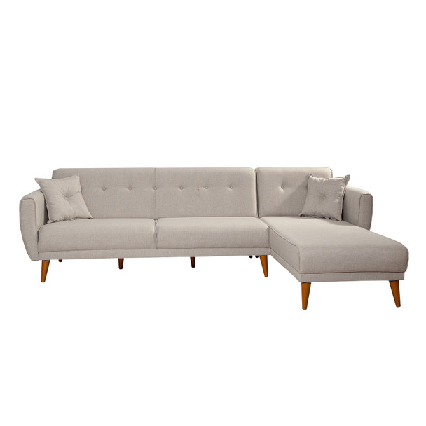 Ugaona sofa-krevet Aria Köşe -Krema