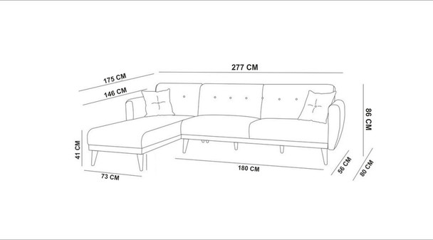 Ugaona sofa-krevet Aria Köşe -Krema