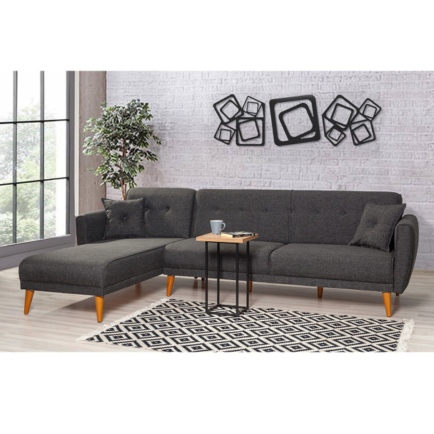 Ugaona sofa-krevet Aria Köşe-Antracit