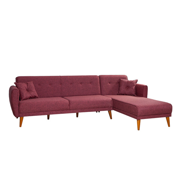 Ugaona sofa-krevet Aria Köşe-Claret Red