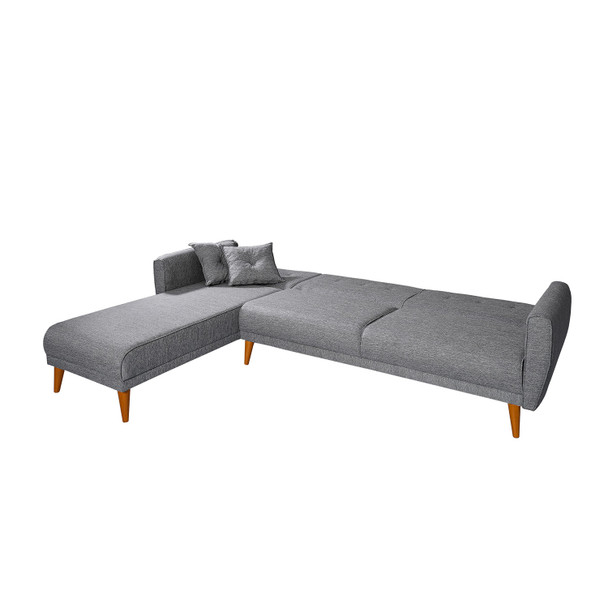 Ugaona sofa-krevet Aria Köşe-Tamno siva