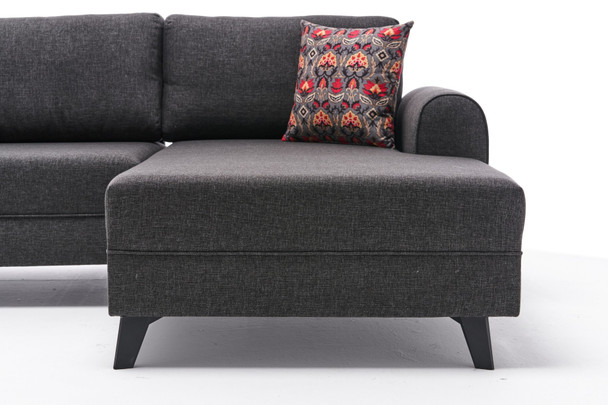 Ugaona sofa-krevet Belen - Antracit