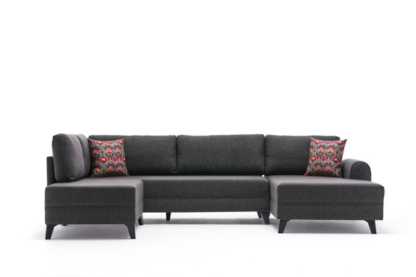 Ugaona sofa-krevet Belen - Antracit