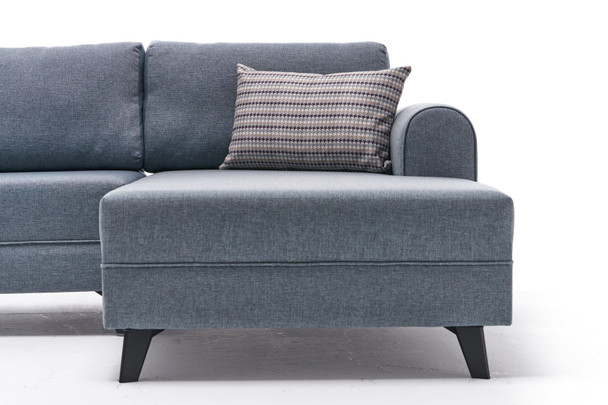 Ugaona sofa-krevet Belen – Plava