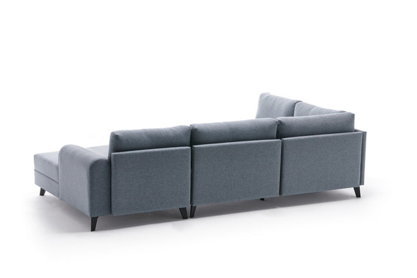 Ugaona sofa-krevet Belen – Plava