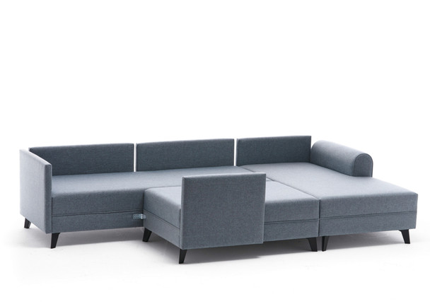 Ugaona sofa-krevet Belen – Plava