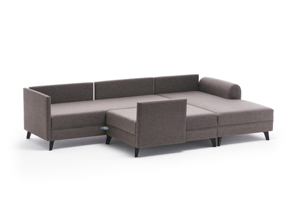 Ugaona sofa-krevet Belen - braon