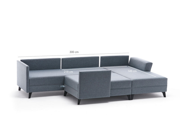 Ugaona sofa-krevet Belen - braon