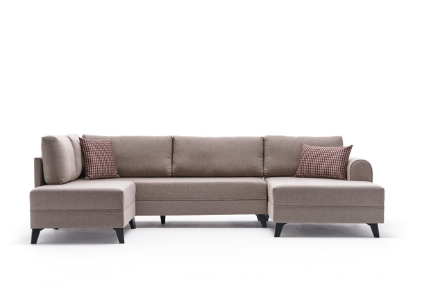 Ugaona sofa-krevet Belen - Krem