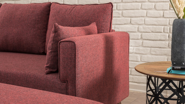 Ugaona sofa-krevet Ugaona garnitura Bella Lijeva 2 - Claret Red