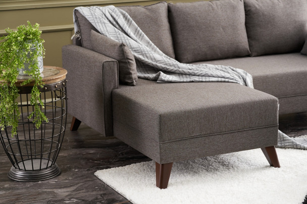 Ugaona sofa-krevet Bella Mini Ugaona Sofa Lijeva - Braon