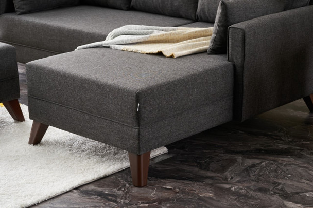 Ugaona sofa-krevet Bella Mini ugaona sofa desno - antracit