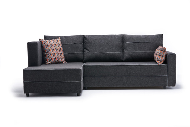 Ugaona sofa-krevet Ece lijevo - antracit