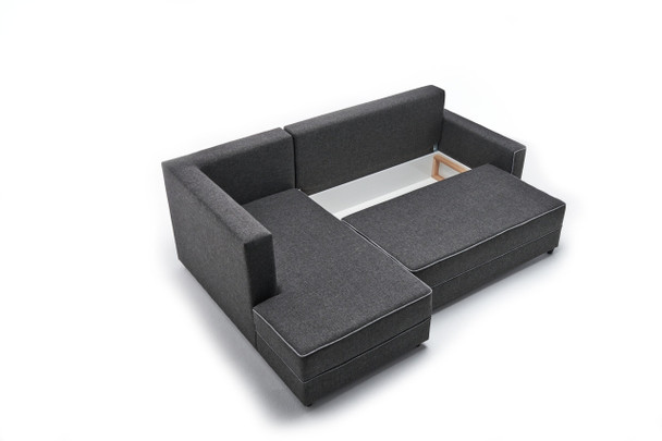 Ugaona sofa-krevet Ece lijevo - antracit