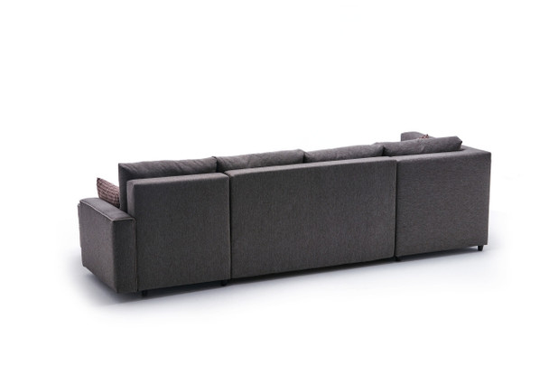 Ugaona sofa-krevet Ece Panoramik - Smeđa