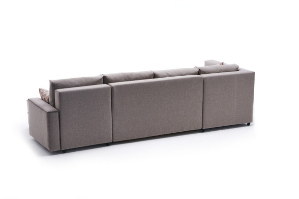 Ugaona sofa-krevet Ece Panoramik - Krem