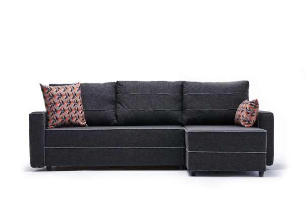 Ugaona sofa-krevet Ece desno - antracit