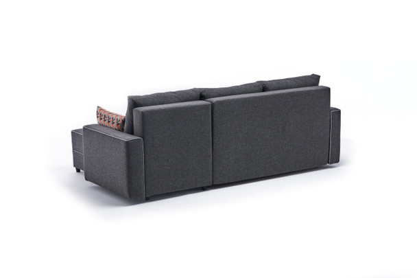 Ugaona sofa-krevet Ece desno - antracit