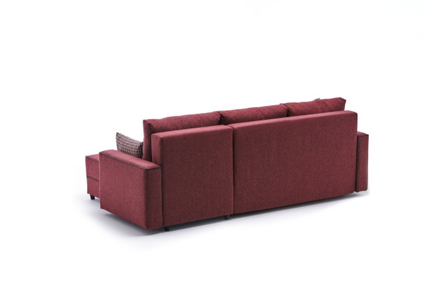 Ugaona sofa-krevet Ece desno - Claret Red