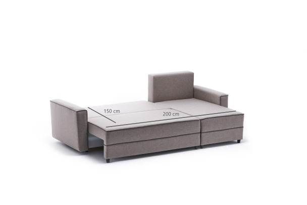 Ugaona sofa-krevet Ece Right - krema