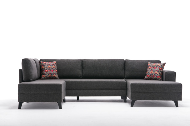 Ugaona sofa-krevet Efsun - Antracit