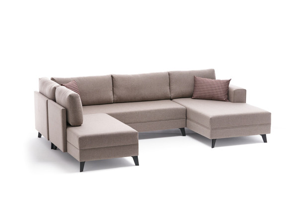 Ugaona sofa-krevet Efsun - krema