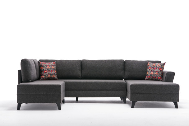 Ugaona sofa-krevet Eris - antracit