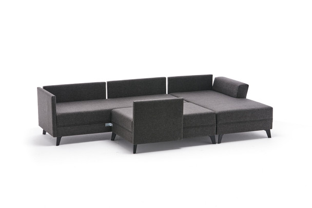 Ugaona sofa-krevet Eris - antracit