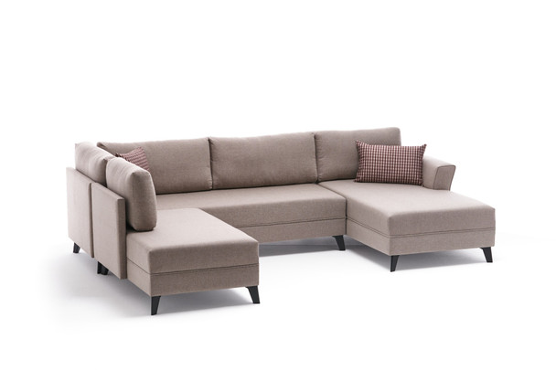 Ugaona sofa-krevet Eris - krem
