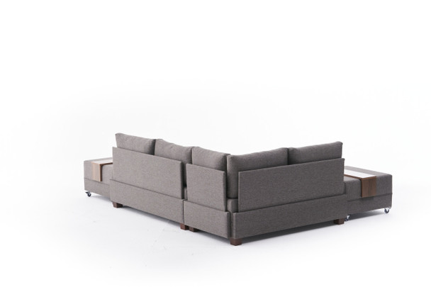 Ugaona sofa-krevet Kutna garnitura Fly lijevo - braon