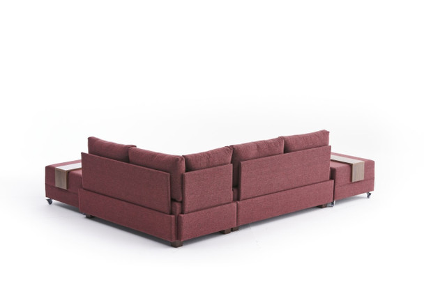 Ugaona sofa-krevet Fly kutna sofa na razvlačenje desno - bordo crvena