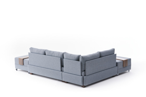 Ugaona sofa-krevet Letite lijevo - Plavo