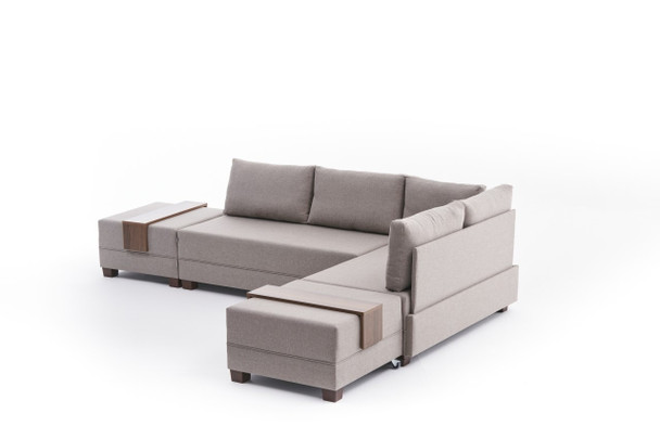 Ugaona sofa-krevet Fly Right - krema