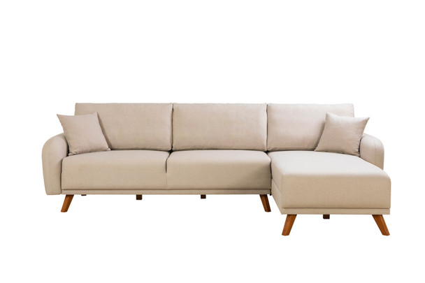 Ugaona sofa-krevet Hera 1 Korner - Krema