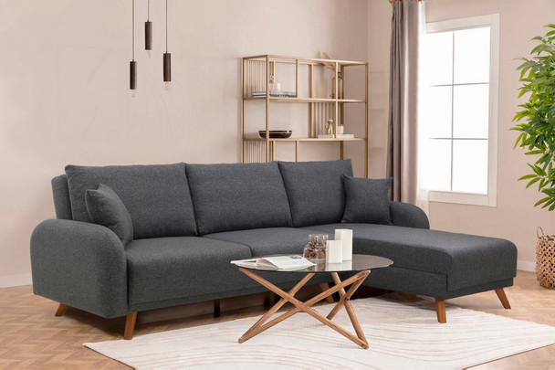 Ugaona sofa-krevet Hera 2 Kutak - antracit