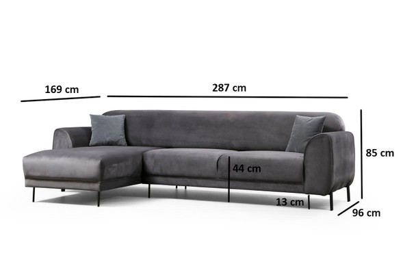 Ugaona sofa-krevet Slika ugao lijevi ( Chl-3R ) - antracit