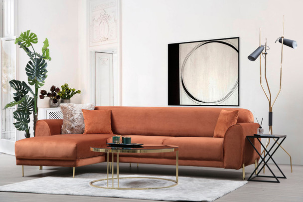 Ugaona sofa-krevet Slika ugao lijevo ( Chl-3R ) - cimet