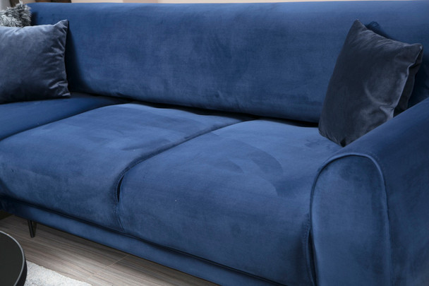 Ugaona sofa-krevet Slika ugao lijevi ( Chl-3R ) - tamnoplava