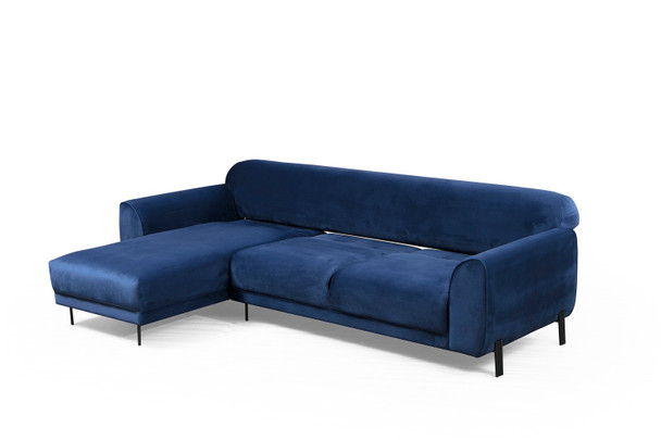 Ugaona sofa-krevet Slika ugao lijevi ( Chl-3R ) - tamnoplava