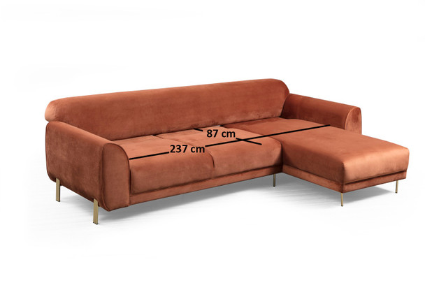 Ugaona sofa-krevet Ugao slike desno (L3-Chl) - Cimet