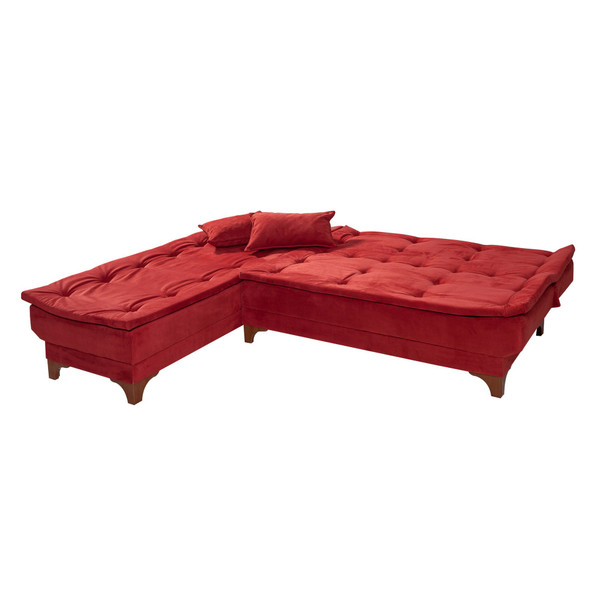 Ugaona sofa-krevet Kelebek Köşe Lijevo - Claret Red