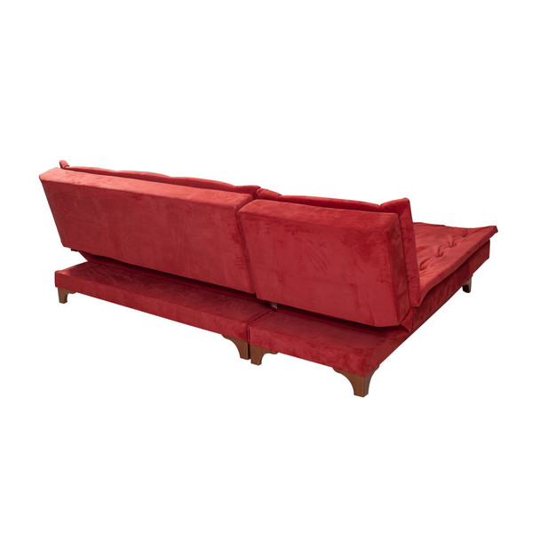 Ugaona sofa-krevet Kelebek Köşe Lijevo - Claret Red