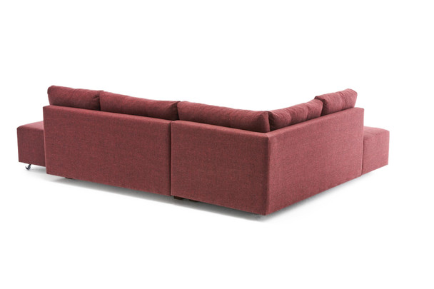 Ugaona sofa-krevet Manama kutni kauč na razvlačenje lijevo - Claret Red