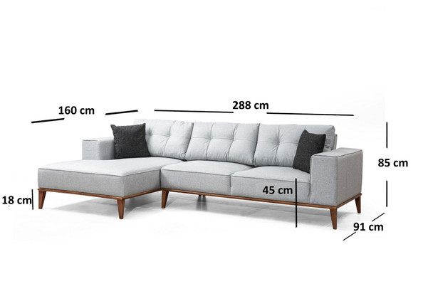 Ugaona sofa-krevet  Montana Korner Lijevi (Kl+3R)
