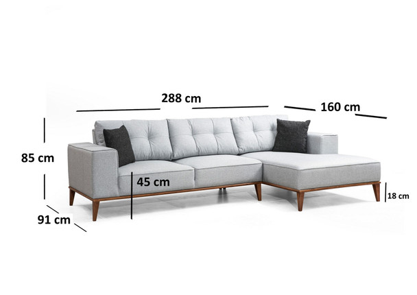 Ugaona sofa-krevet  Montana kut desno (L3+Chl)