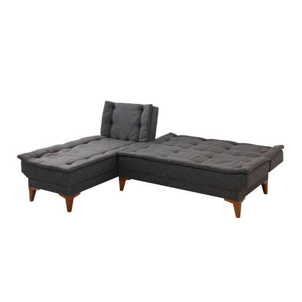 Ugaona sofa-krevet Santo lijevo - antracit