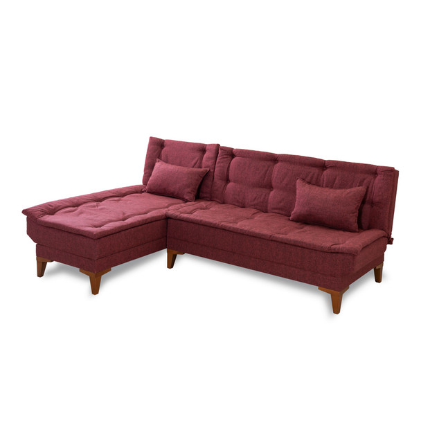 Ugaona sofa-krevet Santo lijevo - Claret Red